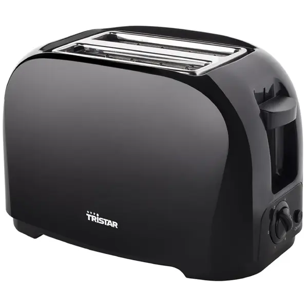 Broodrooster | Kunststof | Zwart | 2 Sleuven | Kruimellade | 0.8kW (230V) | 296x178x178(h)mm