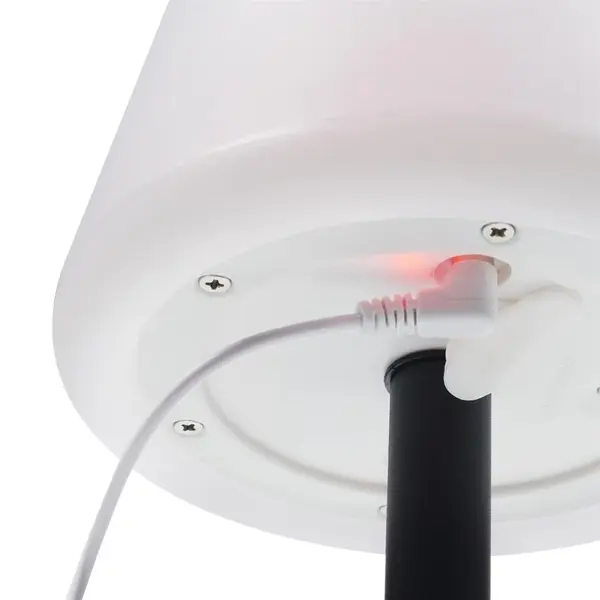 Tafellamp | Wit/Zwart | Incl. Lichtbron (Dimbaar) | Draadloos | 170x255(h)mm