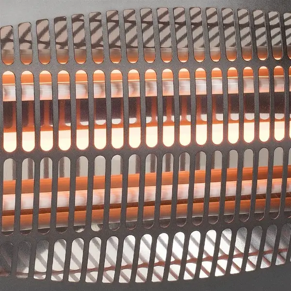 Terras-verwarmer | Elektrisch | Kunststof | 2kW (230V) | Wandmontage | Spuitwaterdicht | 493x165(h)mm