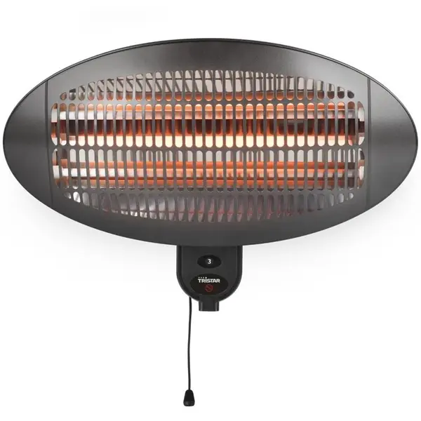 Terras-verwarmer | Elektrisch | Kunststof | 2kW (230V) | Wandmontage | Spuitwaterdicht | 493x165(h)mm