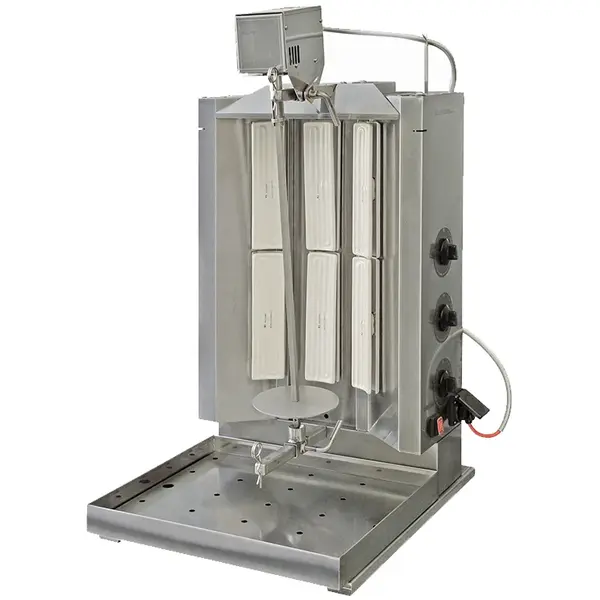 Dönergrill | Elektrisch | 9 Elementen | 9kW (400V) | Rotatiemotor Boven | 453x580x966(h)mm