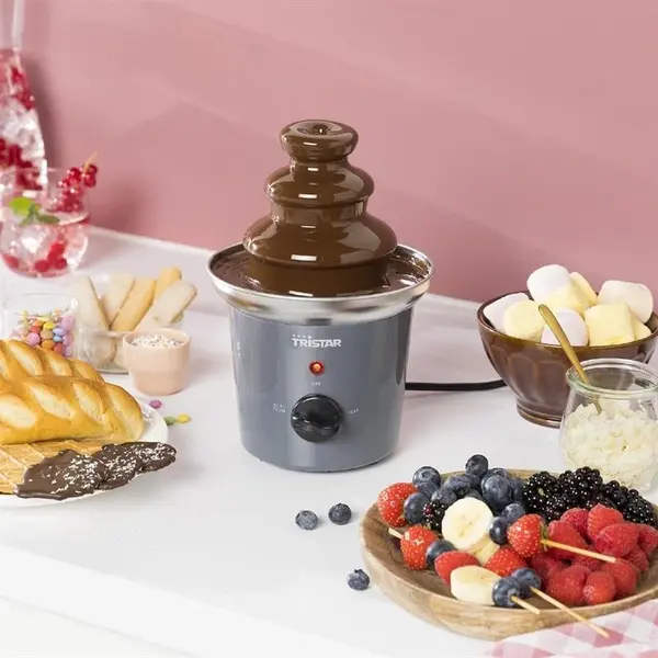 Chocoladefontein | Kunststof/RVS | 0.4L |  Warmhoudfunctie | 32W (230V) | Ø155x225(h)mm