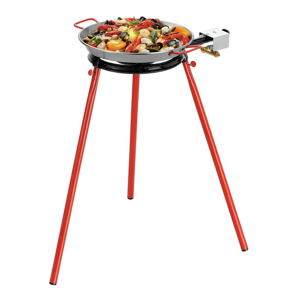 Paella-pan | STP380 | Ø380mm | Inwendige Hoogte 44mm | Gepolijst Staal, Gestructureerd Bakoppervlak