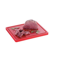Bartscher Snijplank | PRO | Rood | Polyethyleen | Met Sapgoot | 325x265x25(h)mm