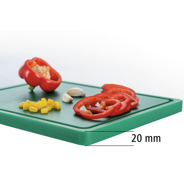 Snijplank | PRO | Groen | Polyethyleen | Met Sapgoot | 325x265x25(h)mm