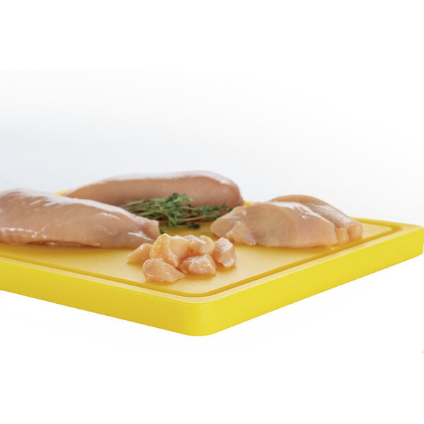 Snijplank | PRO | Geel | Polyethyleen | Met Sapgoot | 325x265x25(h)mm