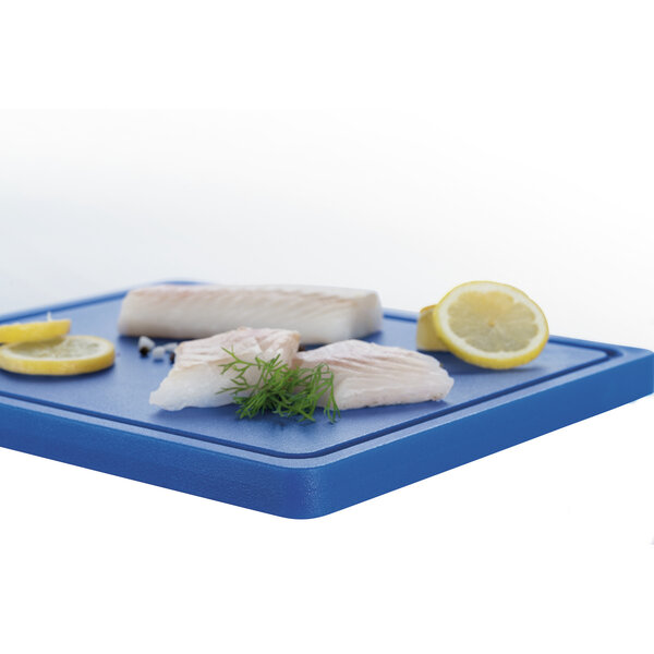 Snijplank | PRO | Polyethyleen | Blauw | Sapgoot | 325x265x25(h)mm