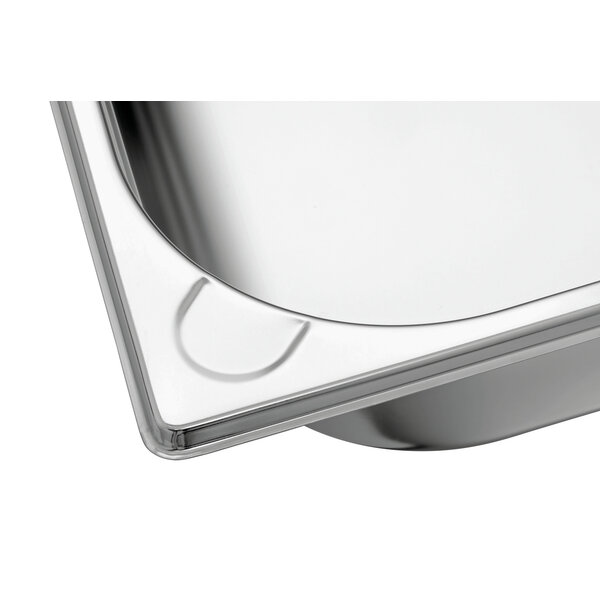 GN-Bak | Basic Line | 2/3 GN | 9L | 100mm | Chroomnikkelstaal | Zonder Perforatie