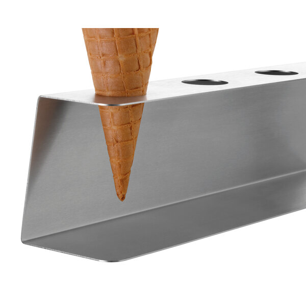 Wafelhoorntjeshouder | U4 | Max. 4 Stuks | RVS | Perforaties Ø28mm