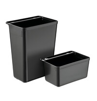 Bartscher Afruimcontainer-Set | TSA300V | Kunststof | Zwart | Bestekbak 333x230x173mm | Afvalbak 343x230x440mm