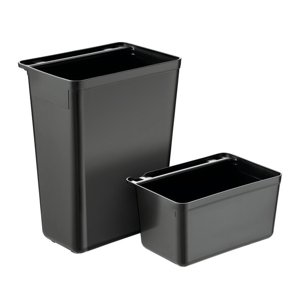 Afruimcontainer-Set | TSA300V | Kunststof | Zwart | Bestekbak 333x230x173mm | Afvalbak 343x230x440mm