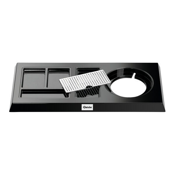 Theestation | 1145SH | 3 Opbergvakken | Zwart Glanzend | Ø145mm | Inclusief Lekbak
