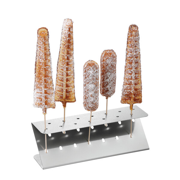 Houder Voor Lollywafels | Z14 | RVS | 14 Stuks | 2 Rijen | 7mm Perforatie | 40mm Gatafstand