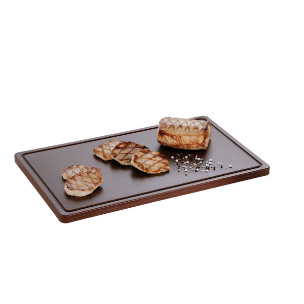Snijplank | PRO | Bruin | Polyethyleen | Met Sapgoot | 530x325x20mm