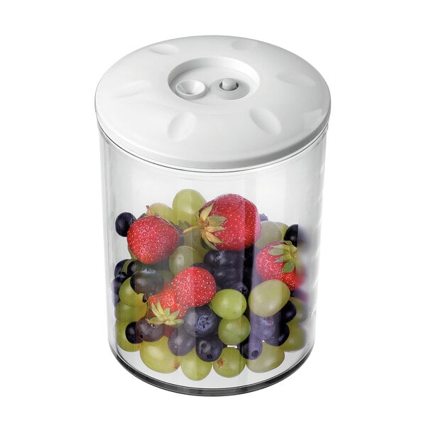 Vacuümcontainer | 1.5L | Kunststof | Transparant/Wit | Stapelbaar