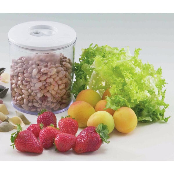Vacuümcontainer | 1.5L | Kunststof | Transparant/Wit | Stapelbaar