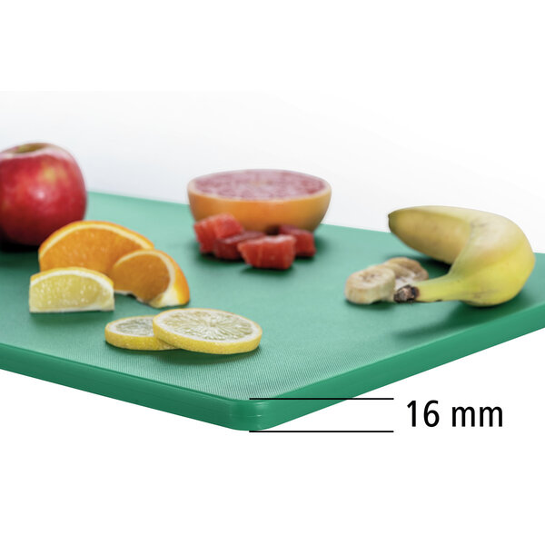 Snijplank | Polyethyleen | Groen | 600x400x20mm | 6 Antislipvoeten