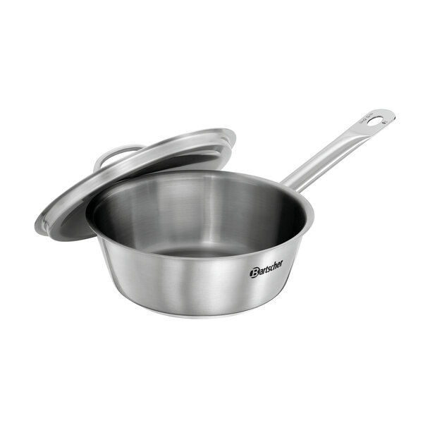 Braadpan | E180-D1 | Ø180x65mm | CNS 18/10 | Inductiegeschikt | Inclusief Deksel