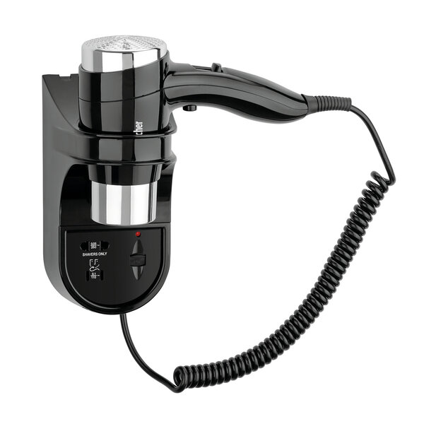 Hotelhaardroger | 1600SR | Wandmontage | 1600W | 230V | 3-Traps Luchtstroom | Koude Lucht | Scheerstopcontact 110/230V
