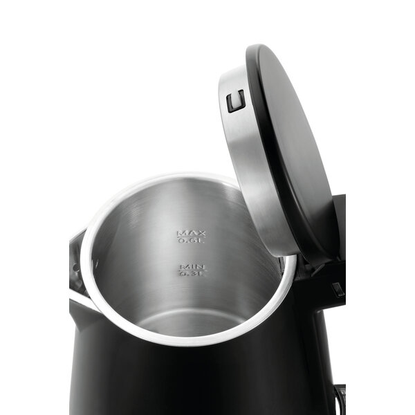 Waterkoker | 0.6L | 800W | 230V | Dubbelwandig | Zwart Mat