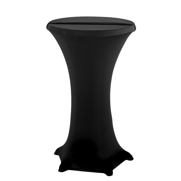 Hoesset Voor Statafel | 700 S | 5-Poots | Zwart | Micropolyester/Elastaan | Max. Ø700mm Tafelblad, 1170mm Tafelhoogte