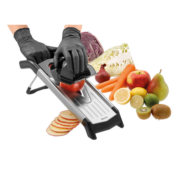 Mandoline | Mandoline 50 | RVS/Kunststof | 5 Snij-inzetstukken | Snijdiktes 1.5, 2.5, 3.5 en 7mm