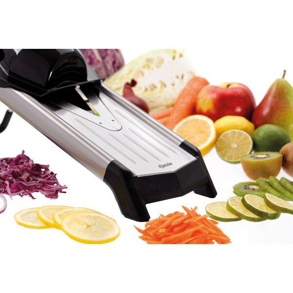 Mandoline | Mandoline 50 | RVS/Kunststof | 5 Snij-inzetstukken | Snijdiktes 1.5, 2.5, 3.5 en 7mm