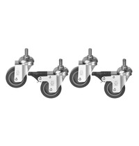 Bartscher Rollenset | Pro TKM | 4 Zwenkwielen, 2 Met Rem | 50kg Draagvermogen Per Wiel | 60mm Wieldiameter 