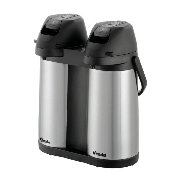 Dubbele Isolatiepompkan | Duo 1.9L-ST | 2x1.9L | Dubbelwandig | RVS/Kunststof | Pompsysteem
