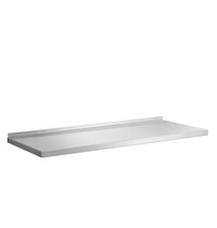 Bartscher Wandplank | RVS | 1 Schap, Volledig Oppervlak, In Hoogte Verstelbaar, Steeksysteem | Draagvermogen 100kg | 600x355x27(h)mm