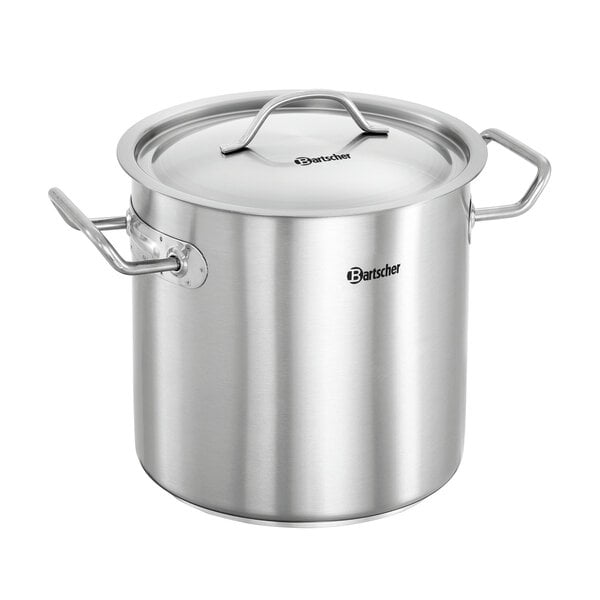 Kookpan | E6,1L-1 | 6.1L | CNS 18/10 | Geschikt Voor Inductie | Inclusief Deksel | Ø200mm | 3-Laagse Sandwichbodem