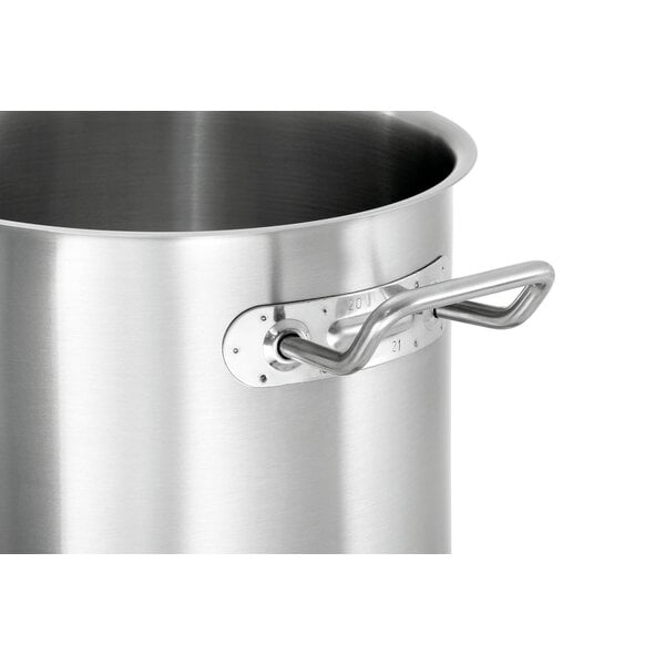 Kookpan | E6,1L-1 | 6.1L | CNS 18/10 | Geschikt Voor Inductie | Inclusief Deksel | Ø200mm | 3-Laagse Sandwichbodem