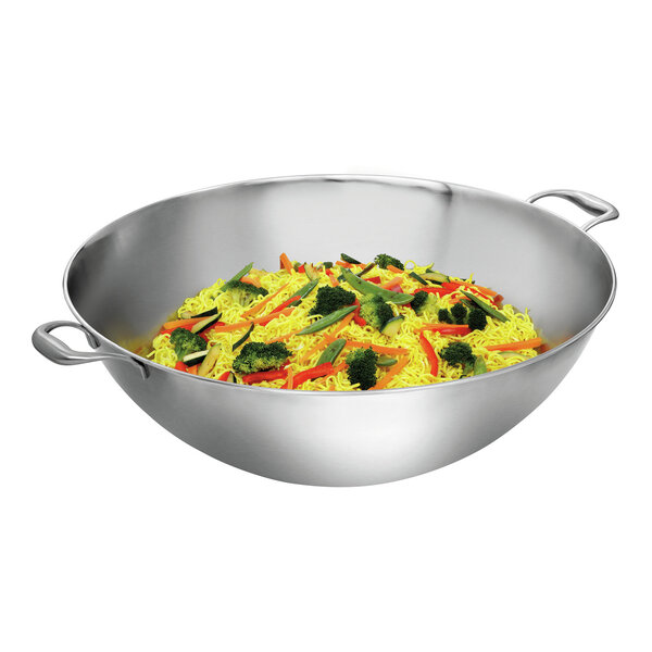 Wokpan | W510F | 22L | Ø510mm | RVS | Geschikt Voor Inductie | Vlakke Bodem