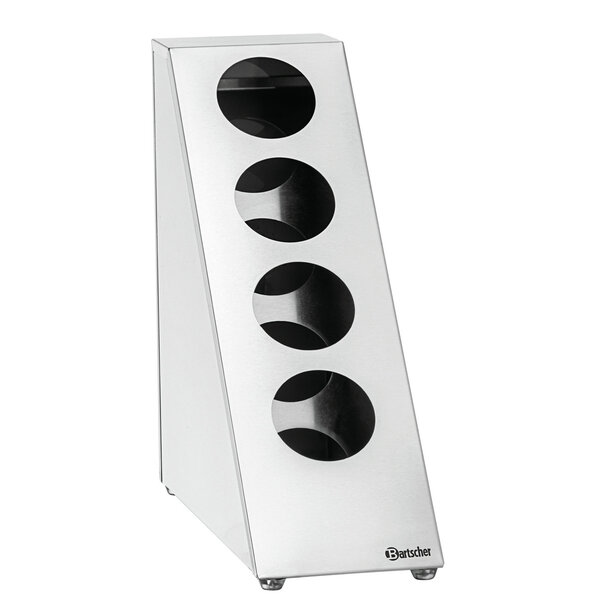 Bestekkorfhouder | BK40H | 4 Vakken | Voor 4 Bestekkokers Ø90x140mm | Chroomnikkelstaal