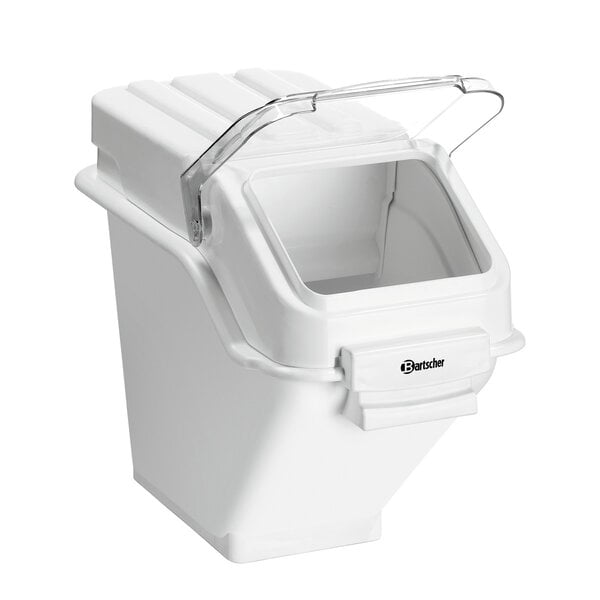 Voorraadcontainer | 24L | Wit | Stapelbaar | Transparant Klapdeksel | Polycarbonaat, Polypropyleen