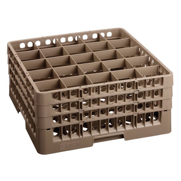 Glazenkorf | 25 Vakken | Kunststof | Vakmaat 89x89mm | 500x500mm | Inwendige Hoogte 207mm