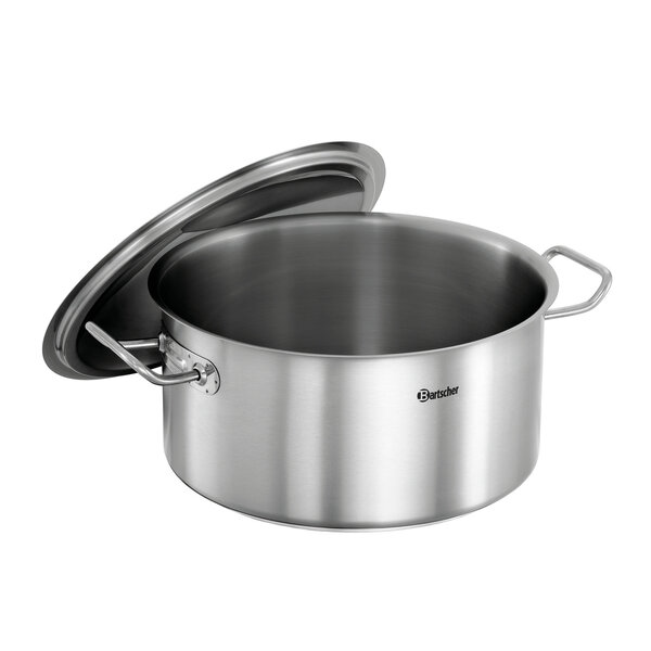 Kookpan | E10,4L-1 | 10.4L | CNS 18/10 | Geschikt Voor Inductie | Inclusief Deksel | Ø300mm | 3-Laagse Sandwichbodem
