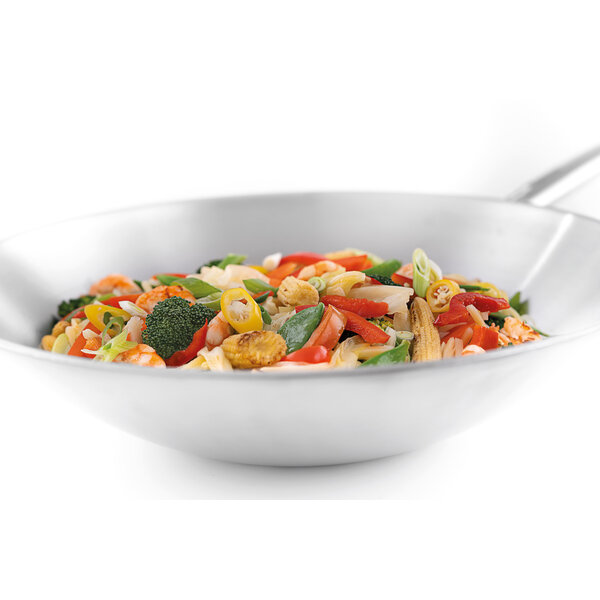 Wokpan | W385F | CNS 18/10 | 5.75L | Ø385mm | Inductiegeschikt | Drielaagse Sandwichbodem