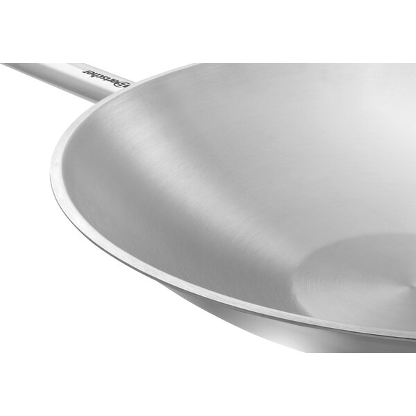 Wokpan | W385F | CNS 18/10 | 5.75L | Ø385mm | Inductiegeschikt | Drielaagse Sandwichbodem