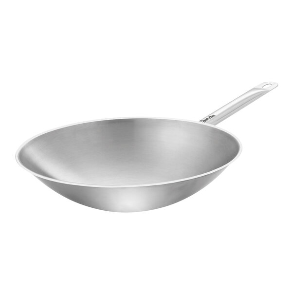 Wokpan | W385F | CNS 18/10 | 5.75L | Ø385mm | Inductiegeschikt | Drielaagse Sandwichbodem