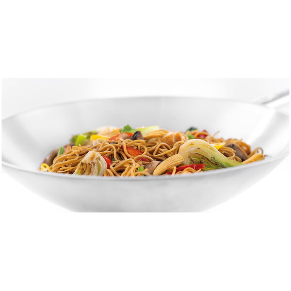 Wokpan | W385R | 6L | Inductiegeschikt | CNS 18/10 | Drielaagse Sandwichbodem | Ø385x100(h)mm