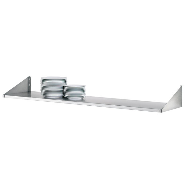 Bordenrek | Wandmodel | RVS | 1 Schap | 70kg | 1400x200mm