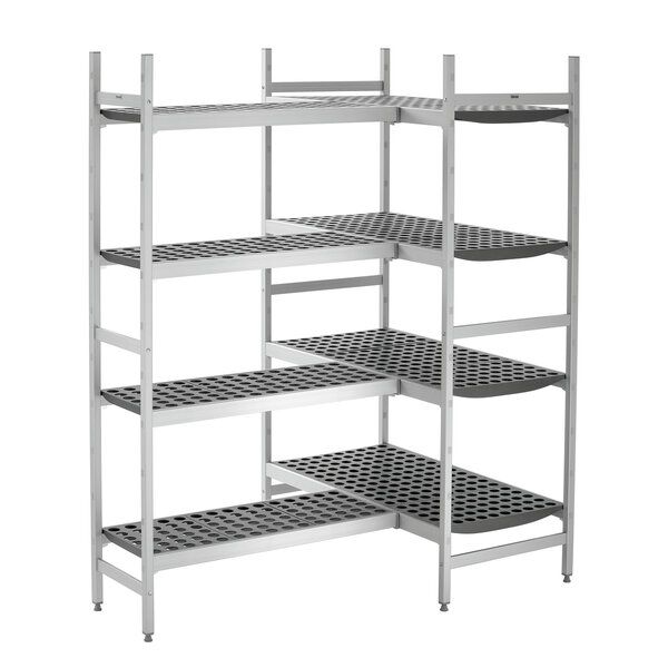 Set Verbindingslijsten | Kit 360 | Voor Schappensystemen Kit 1 En 3 | Aluminium, Set Van 4 | 35x365x55mm