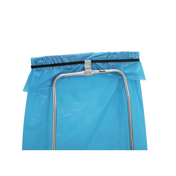 Vuilniszakhouder | 120L | Voetpedaal | 2 Geremde Zwenkwielen | RVS, Rubber En Kunststof