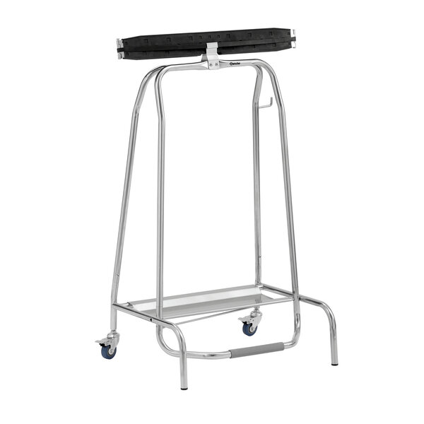 Vuilniszakhouder | 120L | Voetpedaal | 2 Geremde Zwenkwielen | RVS, Rubber En Kunststof