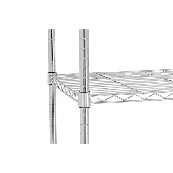 Staand Rek | 4 Roosterschappen | 900x450mm | 80kg Per Schap | 320kg Totaal | Verchroomd Staal