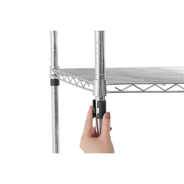 Staand Rek | 4 Roosterschappen | 900x450mm | 80kg Per Schap | 320kg Totaal | Verchroomd Staal