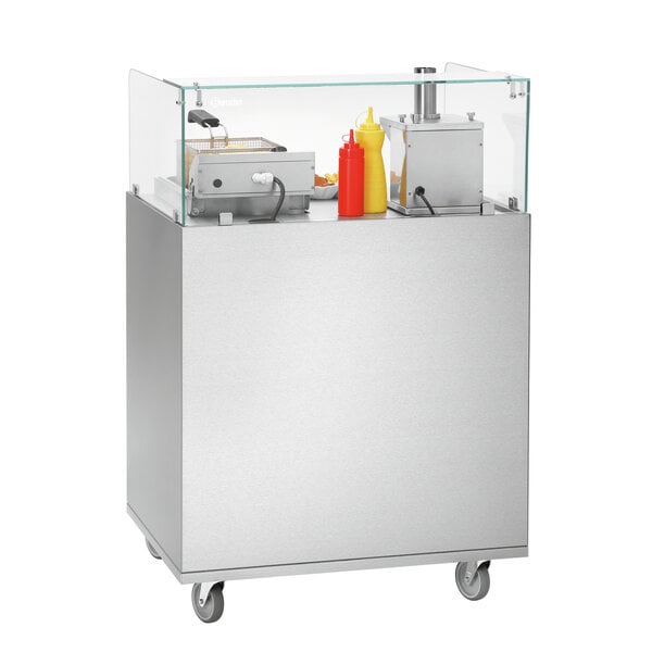 Inlegbodem | M1 Snackpoint 200 | RVS | Uitsparing Voor SNACK III Plus 380x280mm | 2 Kabelgoten | Opstelvlak 375x575mm