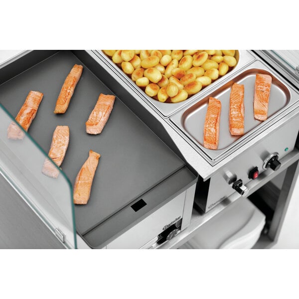 Inlegbodem | M3 Snackpoint 200 | RVS | Uitsparing Voor GDP 320E-G 330x550mm | Uitsparing Voor Bain-Marie 1/1 GN, 150mm 345x545mm | Ventilatiegaten