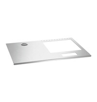 Bartscher Inlegbodem | Snackpoint 200 | RVS | Uitsparing Voor Inductiewok IW 35-EB | Kabelgoot En Ventilatiegaten | 375x575mm 